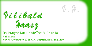 vilibald haasz business card